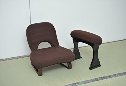Yamazen Modern Black Armless Rectangular Floor Cushion - Kyo-12m (DBR) - Comfortable Doodle Feel, Adjustable Height