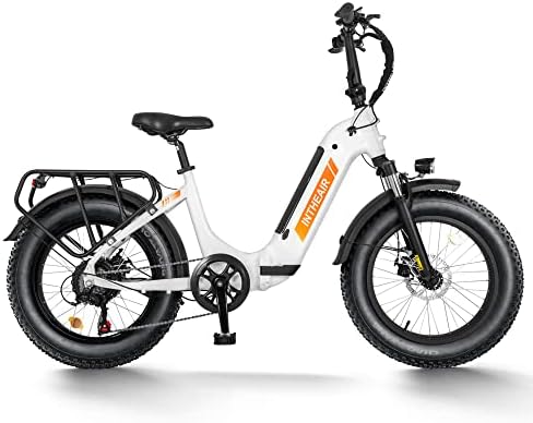 Electric Bike - 750W Motor Ebike for Adults, 20 Electric Bike – 750W Motor Ebike for Adults, 20″ Fat Tire Folding Commuter Electric Bicycle, 48V 13AH Removable Battery, 28MPH Beach Mountain E Bike, Shimano 7 Speed, LCD Display, Headlight & Taillight