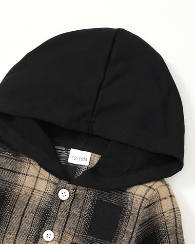 Image of Renotemy Toddler Baby Boy Clothes Winter Hoodie Flannel Boys Outfits 12M-4T