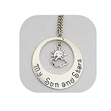 Geschenk-Verpackung Taschen Charm Sonne und Mond of my life – Silber Charm Halskette Moon Of My Life, Honigbernstein Personalisieren Halskette