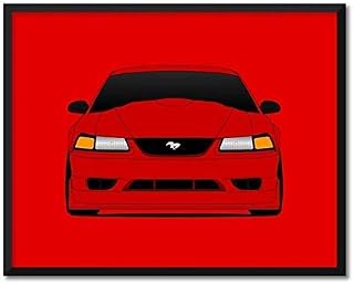 CUSTOMIZABLE COLOR: Ford Mustang 2000 SVT Cobra R Inspired Poster Print Wall Art Decor Handmade (Unframed)