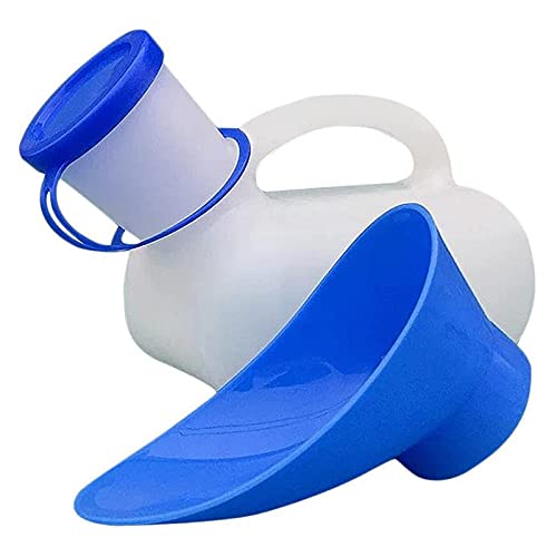 yuchurey 尿瓶 排尿器 1L 大容量 採尿器 緊急 男女両用 しびん ポータブル 小便器ボトル 小便器 こぼれ防止 排尿ボトル 携帯トイレ 緊急便器 移動式トイレ 再利用可能 男性用 女性用 高齢者用 キャンプ 車 渋滞 旅行 病院