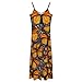 Fashion Long Sleeveless Dress Full Slip for Under Dresses Camisole Long Skirt Beautiful Orange Monarch Butterfly