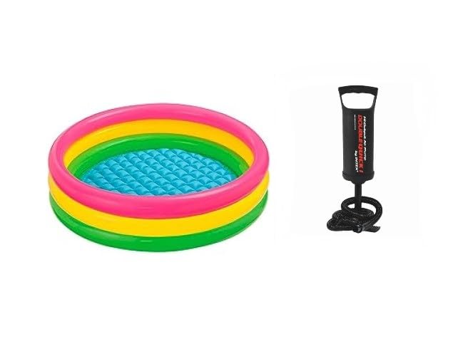 Image of Inflatable Pools Multicolor for Bath and Swimming (5 FT + Pump)