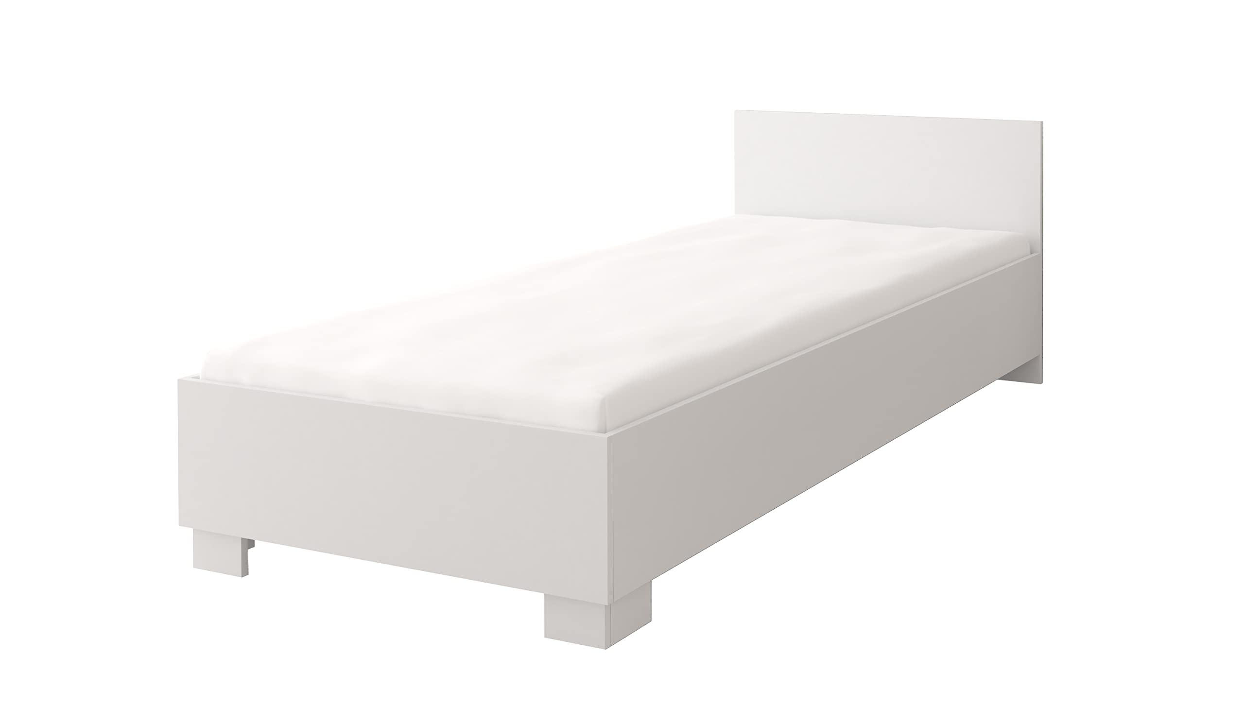 Fabryka Mebli Idźczak Kinderzimmer-Set Jonas I 01 - Schrank, Bett, Wandregal, Kommode, Schreibtisch, Nachttisch - Kleiderschrank - Skandinavischer Stil, Modern Design - Weiß/Grau