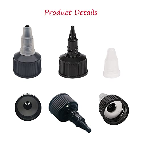 40 Pcs 24/410 Natural Twist Bottle Caps, Bottle Dispensing Caps, Squeeze Bottle Replacement Twist Caps For Squeeze Bottles Glue Bottles Dispensing Caps (0.115 Orifice Hole) #TOP2