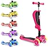 Hurtle 3-Wheeled Scooter for Kids - Wheel LED Lights, Adjustable Lean-to-Steer Handlebar, and Foldable Seat - Sit or Stand Ride with Brake for Boys and Girls Ages 1-14 Years Old #1