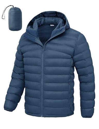 BGOWATU Men's Winter Puffer Jacket Lightweight Packable