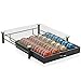 DecoBrothers Crystal Tempered Glass Vertuo Pod Holder Drawer, 24 Large or 48 Small Nespresso Capsule Organizer