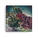 HAJIDEMA Max Ernst Art Poster, Max-Ernst-Stadt mit Tieren, 