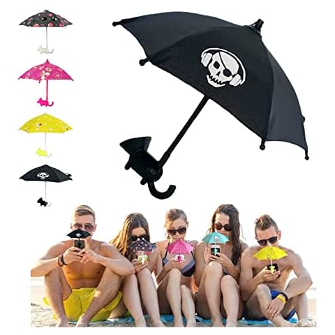 WEJDYKG Phone Umbrella Suction Cup Stand, Phone Umbrella Holder, Universal Adjustable Phone Stand with Umbrella for Phone, Cute Mobile Phone Holder with Sun Umbrella (I) Cover