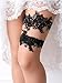 Handmade Black Lace Wedding Garter Set, 1.5