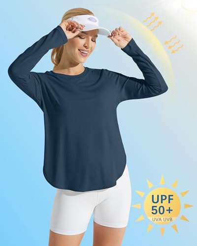 Image of G4Free Lightbreeze Womens UPF 50+ Long Sleeve Workout Tops Quick Dry UV Sun Shirt Running Gym Hiking Yoga Casual Lightweight
