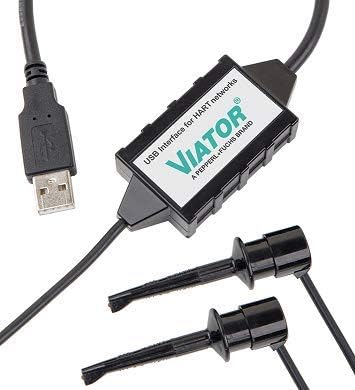 Pepperl + Fuchs VIATOR USB HART Interface for HART Field Devices and PC, Black, 4 oz, CE Approved, Outdoor Use