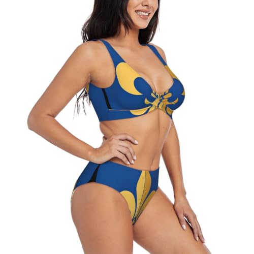 Bikini croisé Fleur de Lis résout le manque de maintien avec son triangle réglable push-up