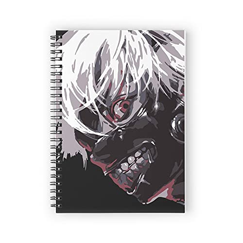Kaneki Ken tokyo ghoul Spiral Notebook 80 Sheets 160 Pages - for School, Work & Home, Travel notes