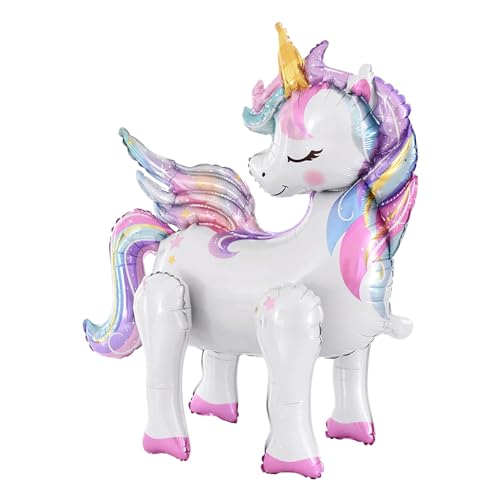1er-Pack 3D Folienballon, Stehender Helium Ballon XXL, Aufblasbare Tiere, Geeignet für Mädchen-Geburtstagsparty-Dekoration