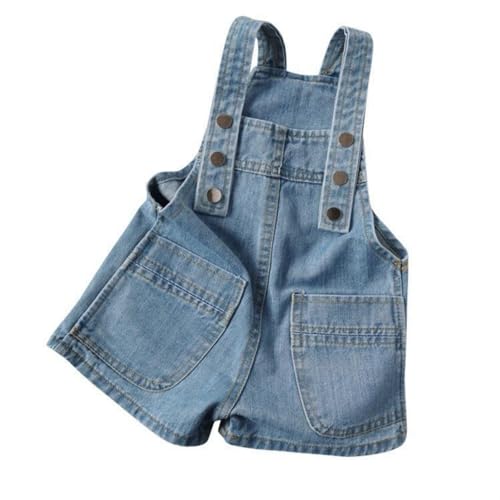 Baby Shorts Baby Denim Overalls Toddler Boys Girls Jeans Shorts Cute Summer Casual Loose Romper Adjustable Fashion Baggy Jumpsuit Short with Pockets