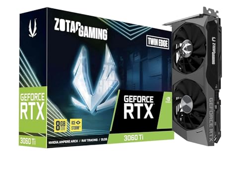 Image of Z0TAC Gaming Geforce RTX 3060 Ti Twin Edge LHR 8GB Gddr6X 256-Bit 14 Gbps pci e Gaming Graphics Card, Icestorm 2.0 Advanced Cooling, (Pre Owned)