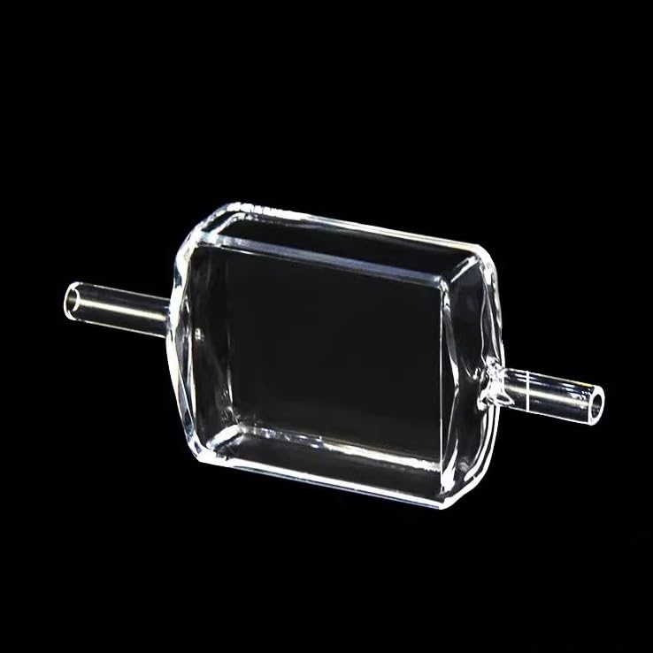 Quartz Fluorescence Flow Colorimetric Dish - 10mm/30mm Optical Path, 10.5ml Capacity, Ideal for Laboratory Use