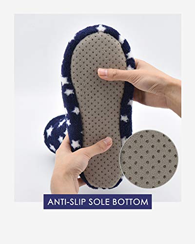 Image of DICUIRD Womens Thick & Warm Slipper Socks with Grippers - Christmas House Slippers