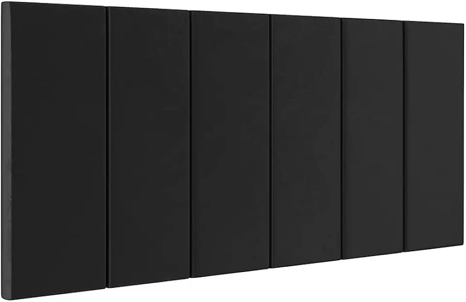 Cabeceira Estofada Casal 140cm Suspensa para Cama Box (Preto)