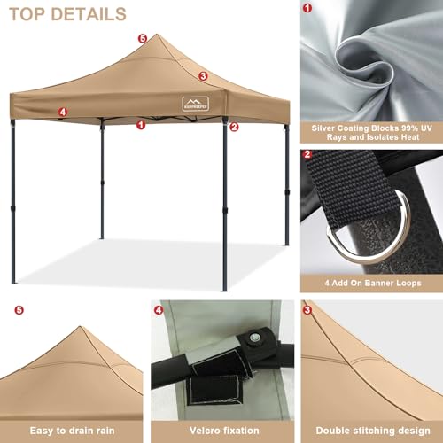 Image of Canopy Replacement Top Cover Roof for 10x10 Peak Straight Leg Canopy Tent