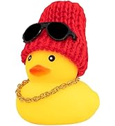 wonuu Rubber Duck Car Ornaments Yellow Duck Car Dashboard Decorations with Propeller Helmet for C...