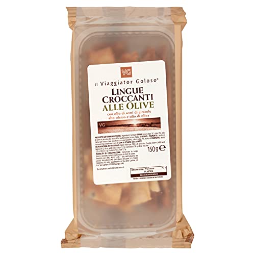 Il Viaggiator Goloso Lingue Croccanti alle Olive, 150g
