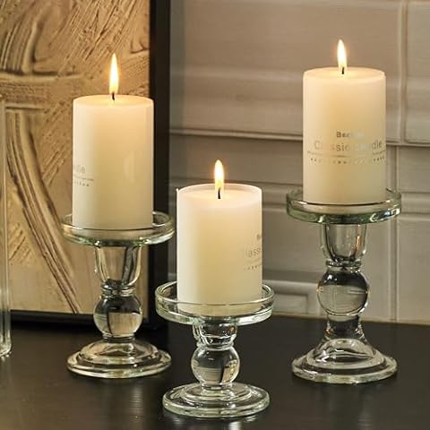Willceka Clear Candle Holder Set Cover