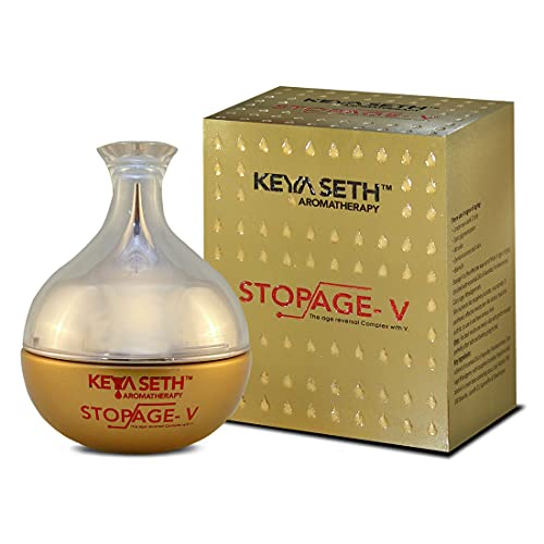 Image of KEYA SETH AROMATHERAPY Stopage V - Anti Ageing Treatment- Vitamins B2, B3(Niacinamide), B5, C, E, Hyaluronic Acid, Alpha Arbutin, Anti Ageing Night Cream For Men & Women