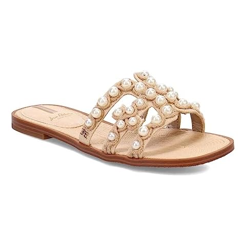 Sam Edelman Bay Flat Sandal with Pearl Embellishments Cover