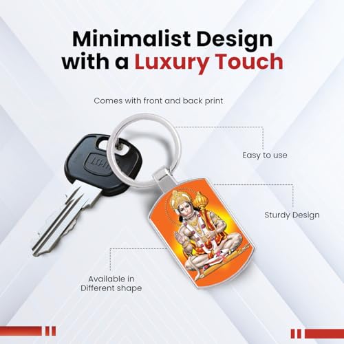 Image of Stylish Metal Keychains with Permanent Glossy Print - Inspirational Quotes & Spiritual Designs - Perfect Key chains for loved ones, Personal Use, Gifts & Return Gifts