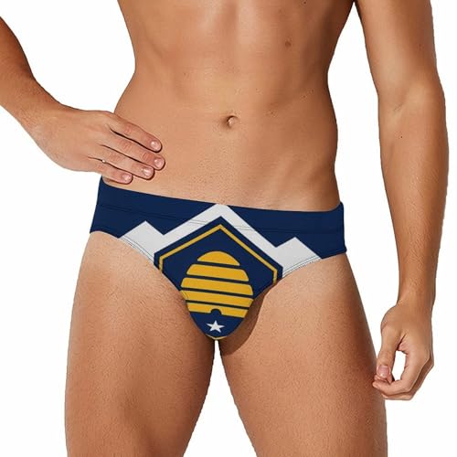 Utah Flag U.S.A. Men's Swimsuit Bikini Briefs Swim Underwear Stretchy Swimwear