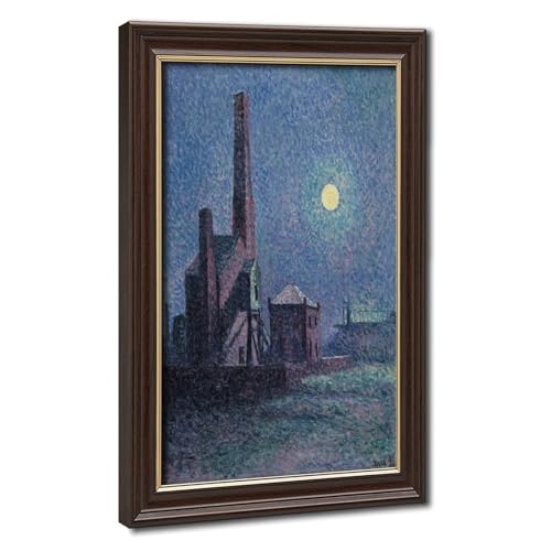 Maximilien Luce Factory in The Moonlight toile 50x75 cm