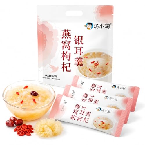 Dessert instantané au nid d'oiseau champignon blanc goji datte rouge 6g