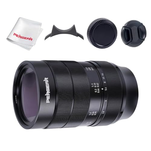 PERGEAR 60mm F2.8 II Vollformat-Makro Objektiv mit 2-facher Vergrößerung für Sony E-Mount,...