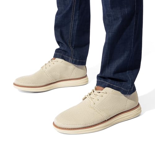 Bruno Marc Men's KnitFlex Breeze Mesh Sneakers Oxfords Lace-Up Lightweight Casual Walking Shoes