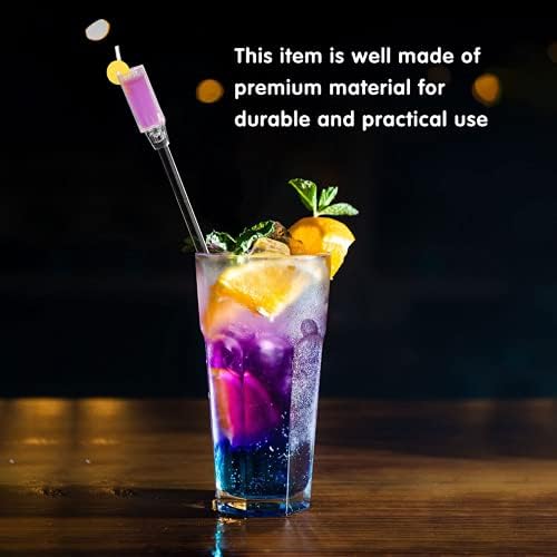 Haruida 10Pcs Cocktail Drinks Tropical Drink Stirrers Acrylic Cocktail Cute Cocktail Sticks Drink Mixer Bar Stirring Mixing with Colorful Miniature Accessory