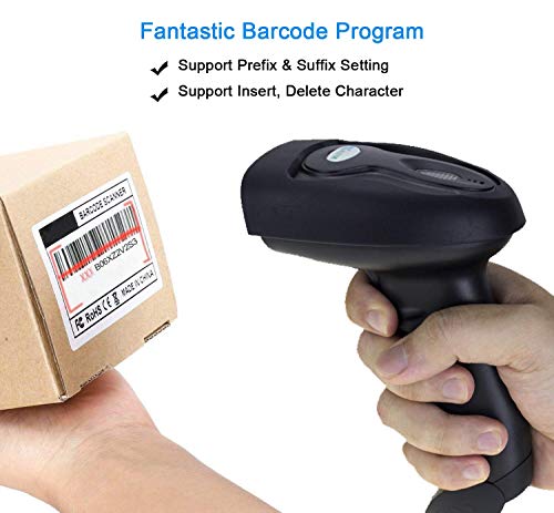 Netum Nt-1698W Wireless Barcode Scanner With Stand, 2 In 1 2.4G Wireless & Usb Wired 1D Laser Barcode Reader Handheld Bar Code Reader Cordless Rechargeable Bar Code Scanner For Computer Mac Laptop #TOP7