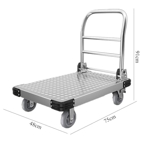 Carretilla plegable de acero para carga pesada 75x48x91 cm miniatura 2