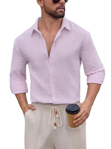 Image of Lymio Men Shirt || Striped Shirt for Man || Full Sleeve || Casual Style (Packs Also Available) (Crush-Lining-New)