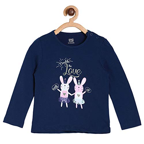 Image of miniklub Baby Round Neck Short Sleeve Knitted Cotton Top, Pack of 2 (Multi Color)