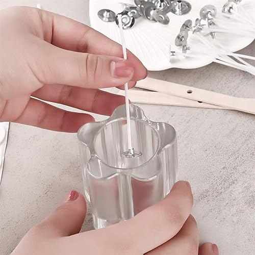 50 mechas de algodón con cera para velas 3.9 pulg miniatura 4
