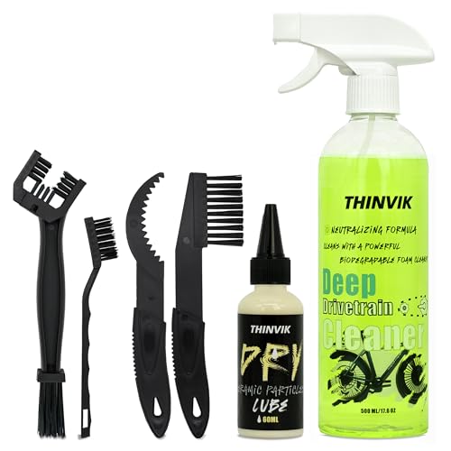 Thinvik Bike Lube and Cleaner Set with 500ml Chain Cleaner,