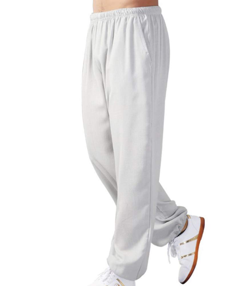 oneforus Chinese Tai Chi Kung Fu Pants Mens Womens Martial Arts Training Pants Wing Chun Pants