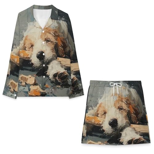 Dogs Bone And PawsMen's Long-sleeved Suits for Everyday Casual Wear3