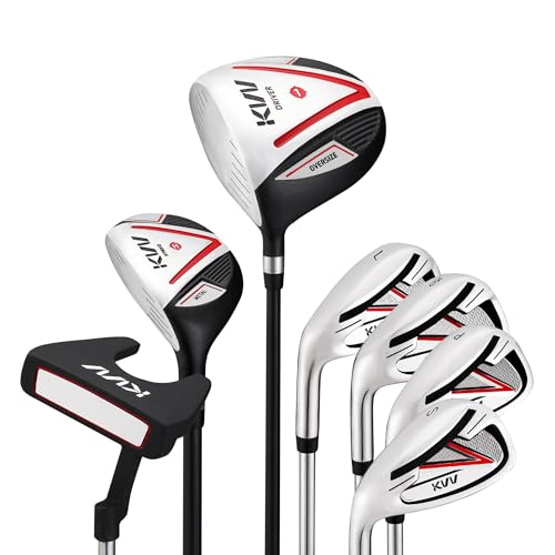 Image of KVV Men Complete Golf Clubs Set, 7 /11 Piece Full Golf Club Set with /Without Stand Bag, Right & Left Handed All Golf Clubs for Men Beginner