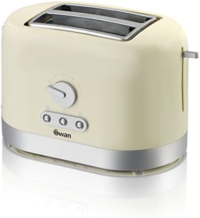 Swan 4 Slice Toaster, Grey, Variable Browning Control and Extra Long Slot: 25mm x 250mm, 1200W-1400W, ST10091GRYN