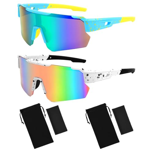Gafas de sol deportivas Carreuty para correr y ciclismo en exteriores con dos fundas
